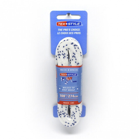 Schuhband TexStyle gewachst 2-Strich weiß 244 cm