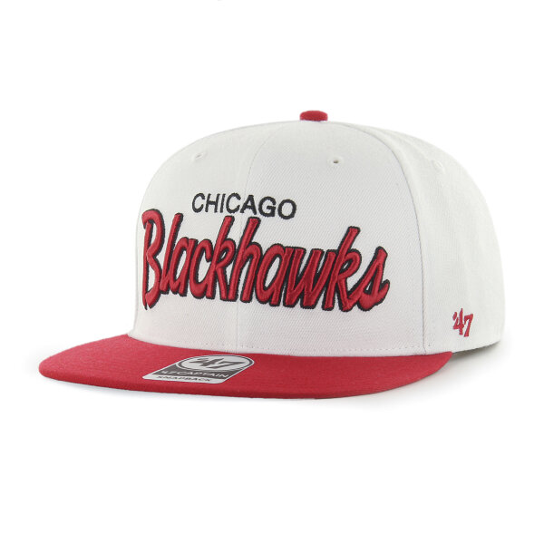 NHL Chicago Blackhawks Crosstown Script Two tone 47 CAPTAIN